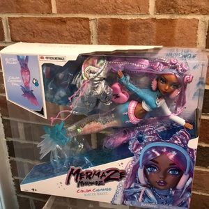 MERMAZE MERMAIDZ WINTER WAVES MERMAID FASHION DOLL, HARMONIQUE
